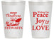 Personalized Christmas 14 oz Frosted Cups - Peace Joy Love | 280070