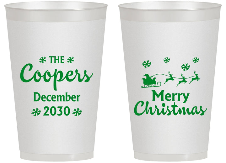 Personalized Christmas 14 oz Frosted Cups - Santa Claus | 280079