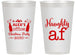 Personalized Christmas 14 oz Frosted Cups - Naughty Af | 280084