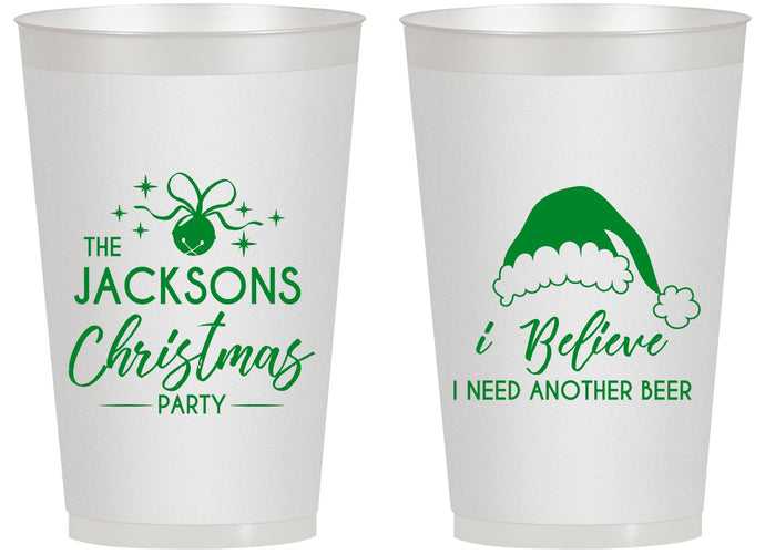 Personalized Christmas 14 oz Frosted Cups - Santa Claus | 280085