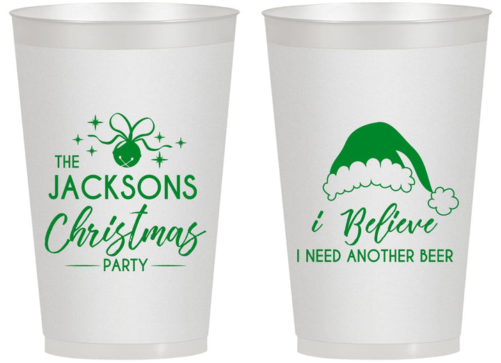 Personalized Christmas 14 oz Frosted Cups - Santa Claus | 280085