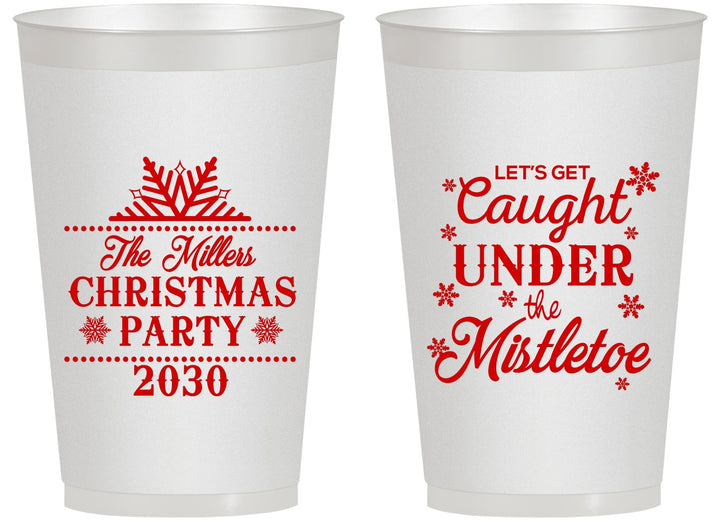 Personalized Christmas 14 oz Frosted Cups - Mistletoe | 280092