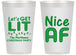 Personalized Christmas 14 oz Frosted Cups - Nice Af | 280093