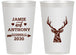 Personalized Wedding 14 oz Frosted Cups - Deer | 282