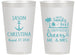 Personalized Wedding 14 oz Frosted Cups - Sandy Feet Salty Kisses | 290