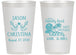Personalized Wedding 14 oz Frosted Cups - Sandy Feet Salty Kisses | 291