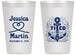 Personalized Wedding 14 oz Frosted Cups - They Tied The Knot Nautical | 293