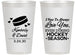 Personalized Wedding 14 oz Frosted Cups - Hockey | 300