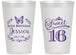 Personalized 16th Birthday 14 oz Frosted Cups - Butterfly | 300005