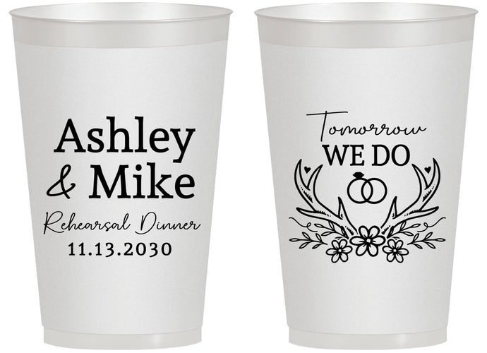 Personalized Rehearsal Dinner 14 oz Frosted Cups - Tomorrow We Do | 30002