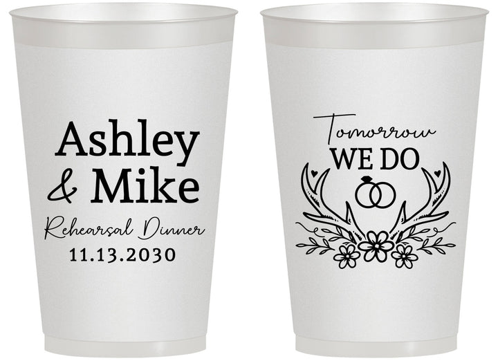 Personalized Rehearsal Dinner 14 oz Frosted Cups - Tomorrow We Do | 30002