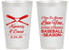 Personalized Wedding 14 oz Frosted Cups - Baseball | 301