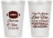 Personalized Wedding 14 oz Frosted Cups - Football | 302