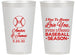 Personalized Wedding 14 oz Frosted Cups - Baseball | 303