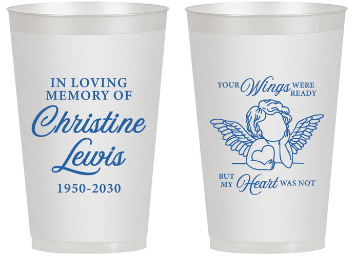 Personalized Memorial 14 oz Frosted Cups - In Loving Memory | 310000