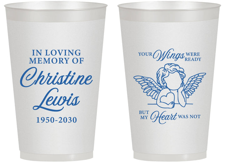 Personalized Memorial 14 oz Frosted Cups - In Loving Memory | 310000