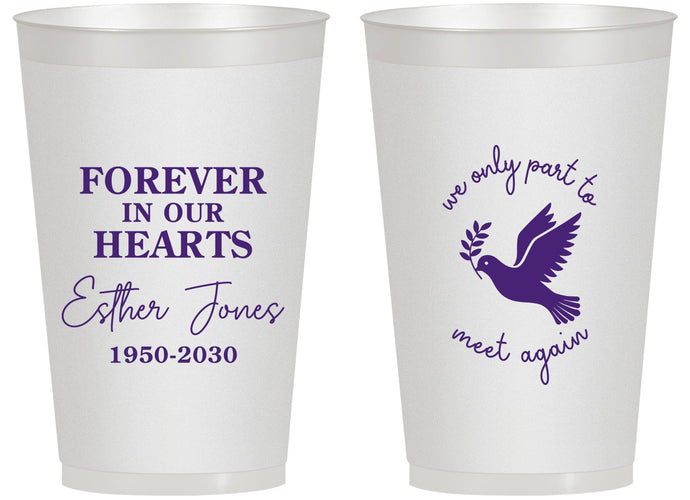 Personalized Memorial 14 oz Frosted Cups - Forever In Our Hearts | 310003