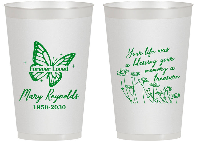 Personalized Memorial 14 oz Frosted Cups - Forever Loved | 310013