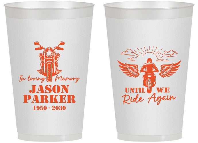 Personalized Memorial 14 oz Frosted Cups - Until We Ride Again | 310016
