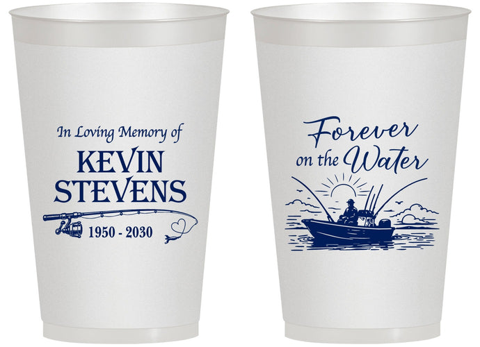 Personalized Memorial 14 oz Frosted Cups - Forever On The Water | 310019