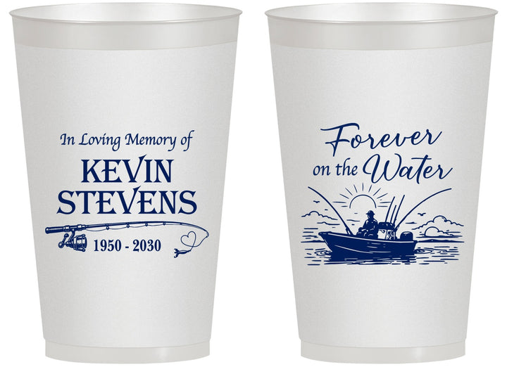 Personalized Memorial 14 oz Frosted Cups - Forever On The Water | 310019