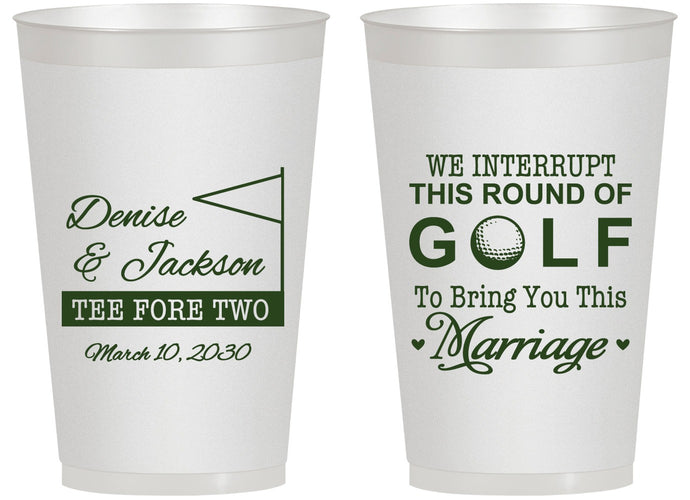 Personalized Wedding 14 oz Frosted Cups - We Interrupt Golf | 315
