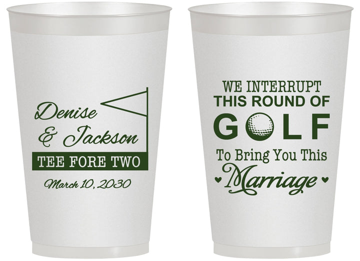 Personalized Wedding 14 oz Frosted Cups - We Interrupt Golf | 315