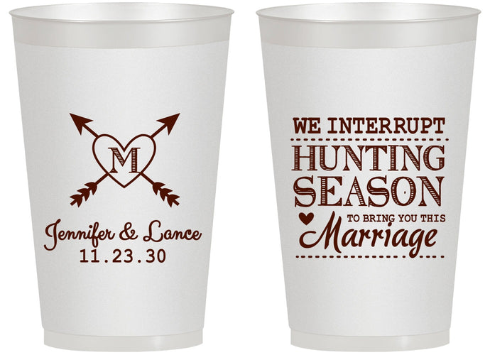 Personalized Wedding 14 oz Frosted Cups - We Interrupt Season | 318