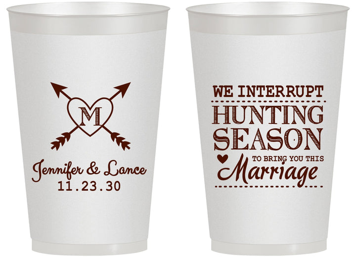 Personalized Wedding 14 oz Frosted Cups - We Interrupt Season | 318