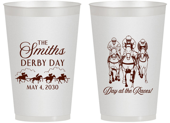 Personalized Derby Day 14 oz Frosted Cups - Day At The Races | 320009
