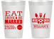 Personalized Wedding 14 oz Frosted Cups - Eat Drink Be Married | 324