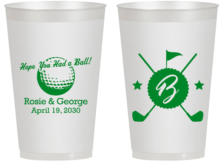 Personalized Wedding 14 oz Frosted Cups - Golf | 325