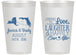 Personalized Wedding 14 oz Frosted Cups - Love Laughter Happily | 329