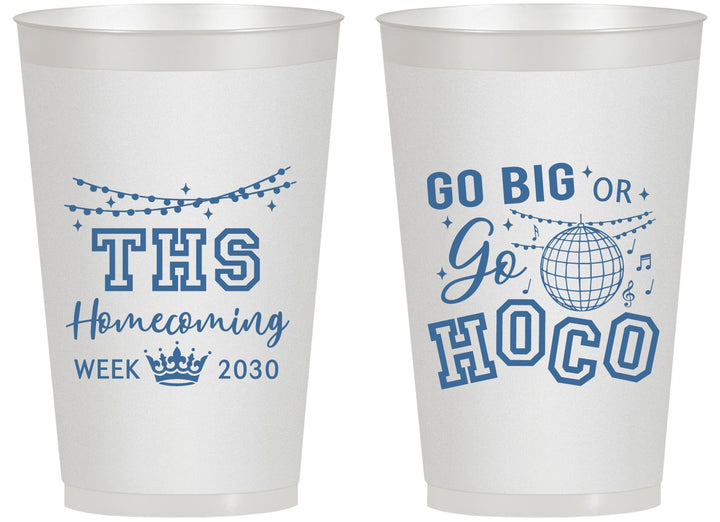 Personalized Homecoming 14 oz Frosted Cups - Big Or Go Hoco | 330004