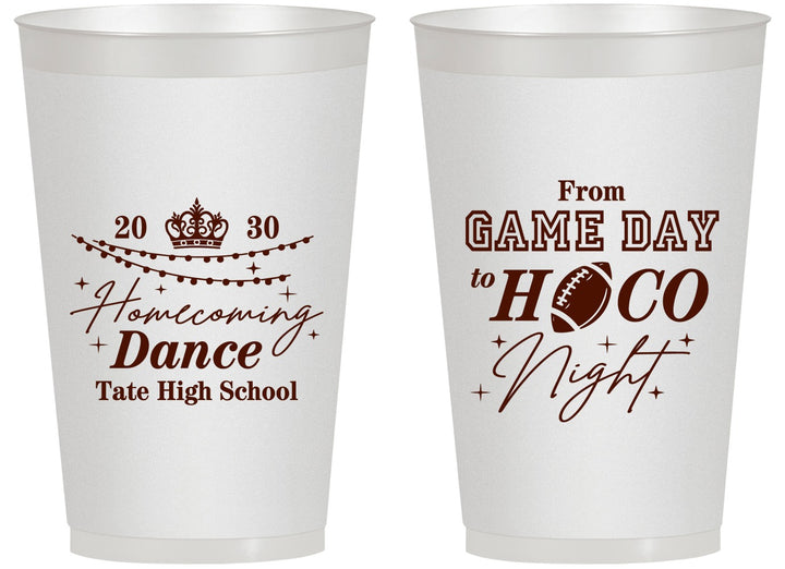 Personalized Homecoming 14 oz Frosted Cups - Gameday To Hoco Night | 330005