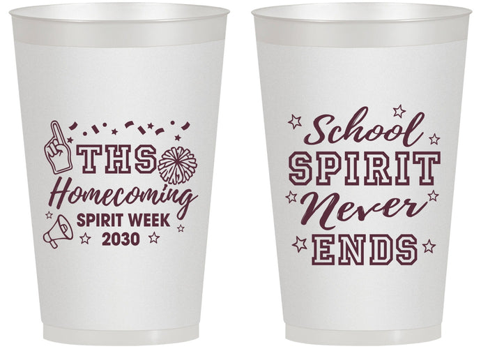 Personalized Homecoming 14 oz Frosted Cups - Spirit Week | 330011