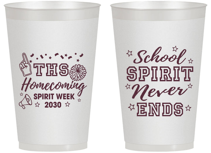 Personalized Homecoming 14 oz Frosted Cups - Spirit Week | 330011