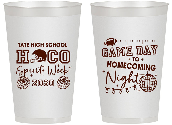 Personalized Homecoming 14 oz Frosted Cups - Spirit Week | 330013