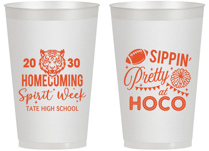 Personalized Homecoming 14 oz Frosted Cups - Hoco Spirit Week | 330014