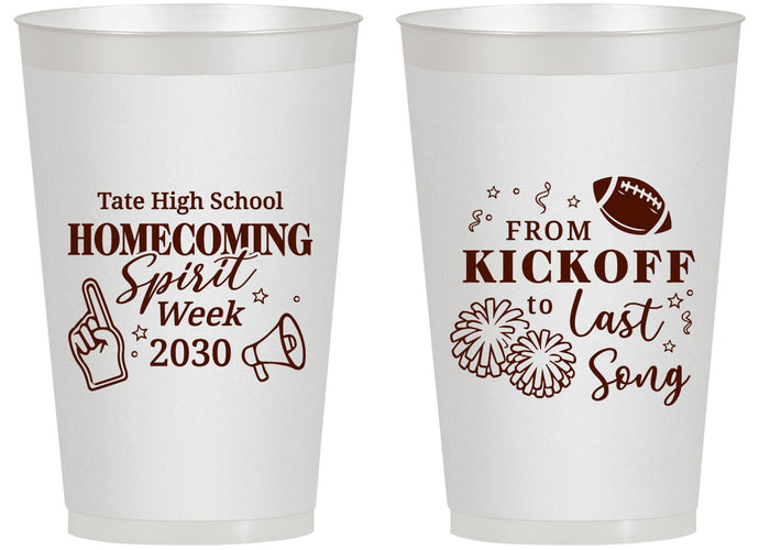 Personalized Homecoming 14 oz Frosted Cups - Spirit Week | 330019