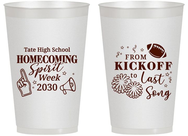Personalized Homecoming 14 oz Frosted Cups - Spirit Week | 330019