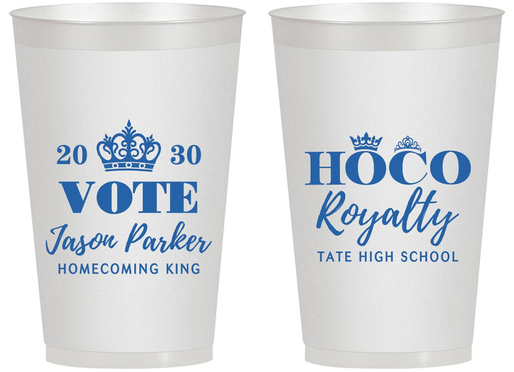 Personalized Homecoming 14 oz Frosted Cups - Hoco King Vote | 330021