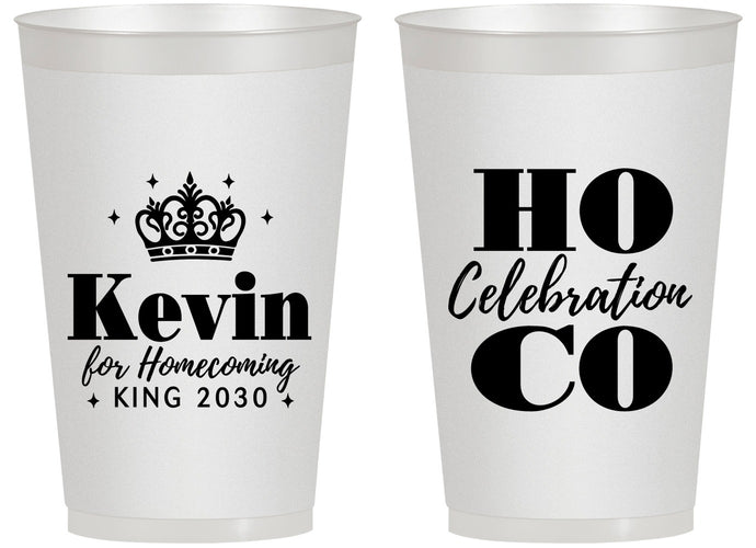 Personalized Homecoming 14 oz Frosted Cups - Hoco King Vote | 330023