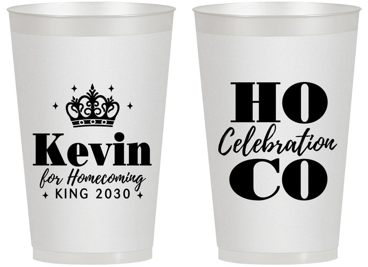 Personalized Homecoming 14 oz Frosted Cups - Hoco King Vote | 330023