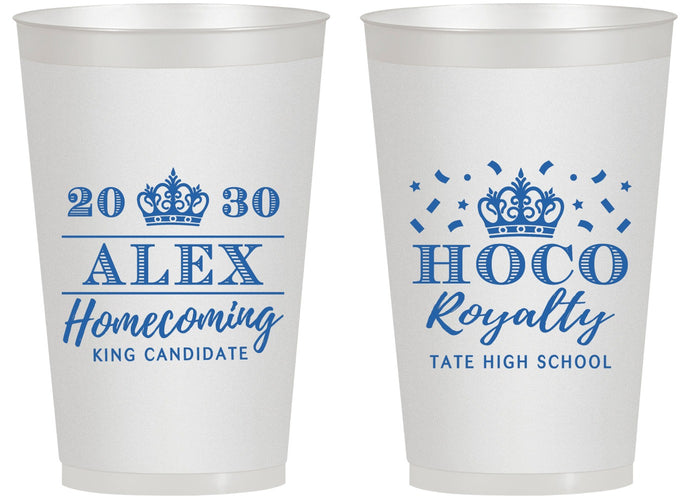 Personalized Homecoming 14 oz Frosted Cups - Hoco King Vote | 330025
