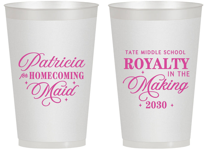 Personalized Homecoming 14 oz Frosted Cups - Hoco Maid Vote | 330028