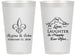 Personalized Wedding 14 oz Frosted Cups - Love Laughter Happily | 338