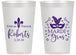 Personalized Wedding 14 oz Frosted Cups - Mardi Gras | 339