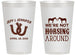 Personalized Wedding 14 oz Frosted Cups - Horseshoe | 340