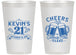 Personalized 21st Birthday 14 oz Frosted Cups - Cheers To Twenty One Years | 340000